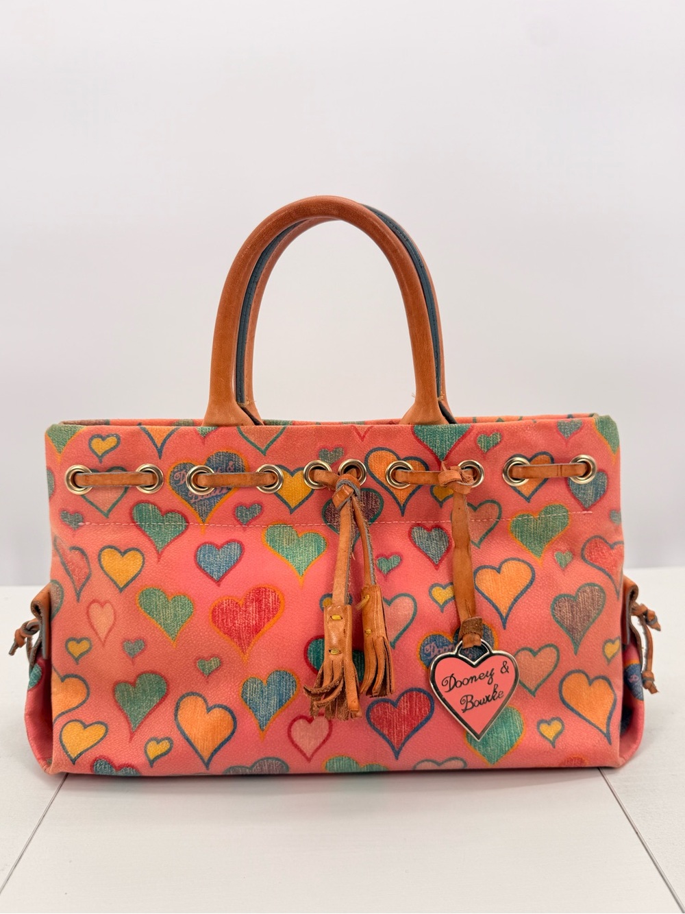 DOONEY & BOURKE Vintage Y2K Sweetheart Crayon Hearts Mini Satchel